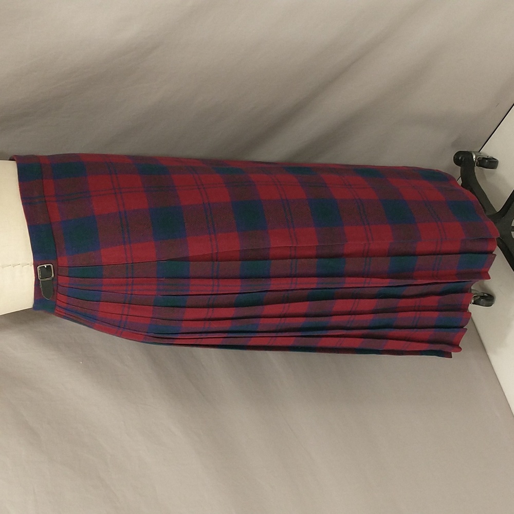 Scottish Wool Kilt Wrap Skirt 100% Wool High Quality Traditional Tartan Burgundy - Picture 5 of 11
